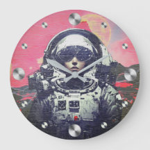 Astronauta Cyberpunk - Espaço Neon Rosa