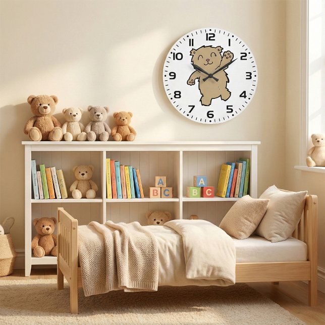 Relógio Grande Ativando um Urso Sorridente Adorável (Criador carregado)