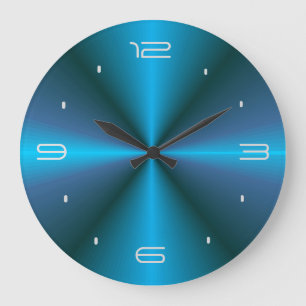 Relógio Grande Atmosfera com brilho azul > Design Wall Clock