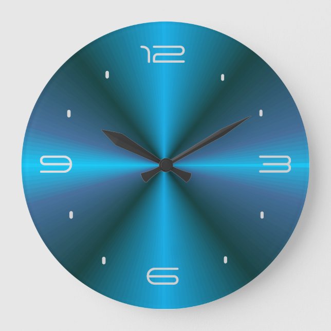 Relógio Grande Atmosfera com brilho azul > Design Wall Clock (Frente)