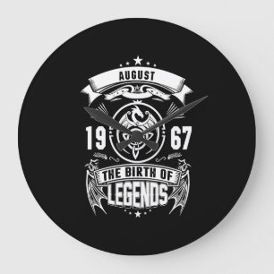 Relógio Grande August Gift 1967 Nascimento Das Legendas