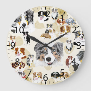 Relógio Grande Aussie Collage