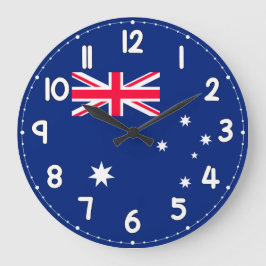 Relógio Grande Australia Flag Wall Clock – Unique Design for Home