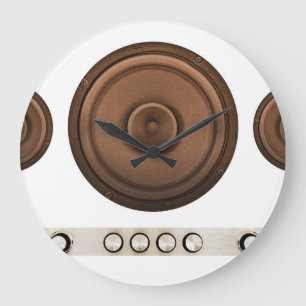 Relógio Grande Auto-falantes retrorreflectores: castanho, branco 