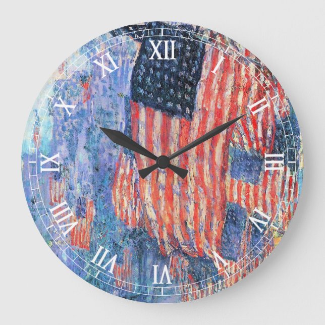 Relógio Grande Avenida na Chuva por Frederick Childe Hassam (Frente)