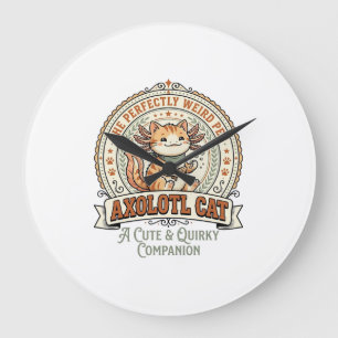 Relógio Grande Axolote Gato Axolote Pet Cute Estranho Gato Camisa