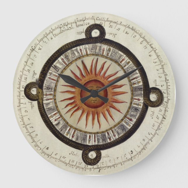 Relógio Grande Aztec Sun Clock - Pikunikku (Frente)