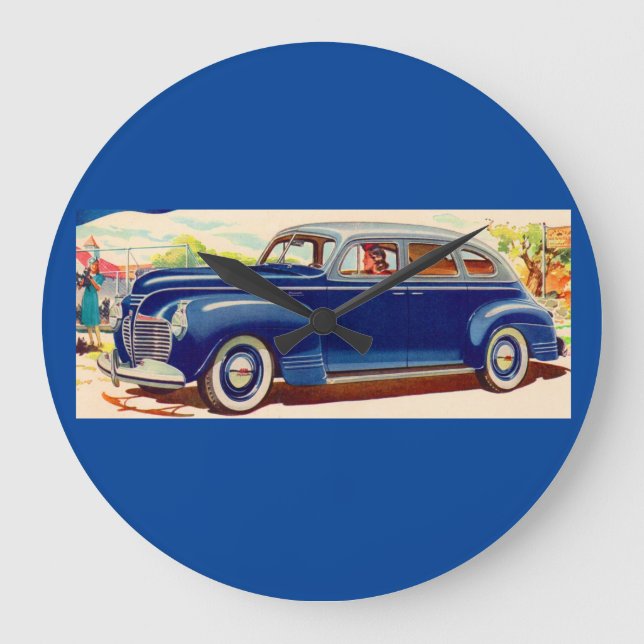 Relógio Grande azul 1941 Plymouth (Frente)