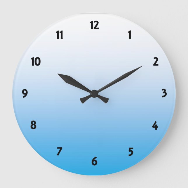 Relógio Grande Azul Pálido Dois Tom (Frente)