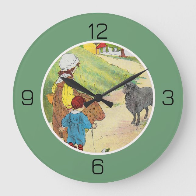 Relógio Grande Baa, Baa, Ovelha Negra Coleção Festa de Aniversári (Frente)