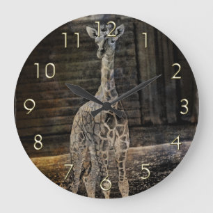 Relógio Grande Baby Giraffe