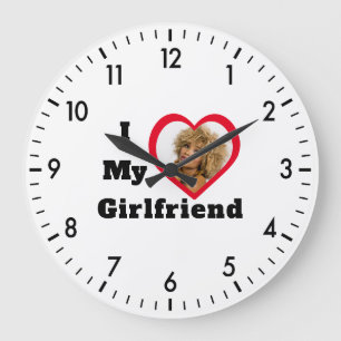 Relógio Grande Bae Personalizada Foto Personalizada I Love My Nam