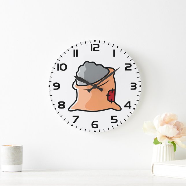 Relógio Grande Bag of Cement Construction Material (Criador carregado)