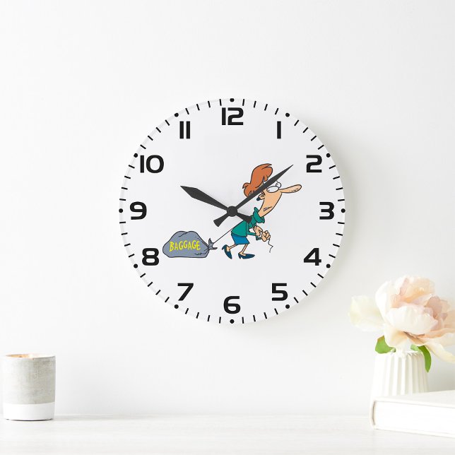 Relógio Grande Bagagem Emocional De Carregando Engraçado (Criador carregado)