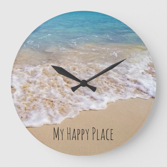 Relógio Grande Bahamas praia com surf oceânico (Frente)