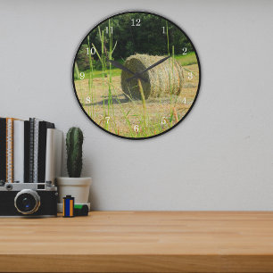 Relógio Grande Baldes redondos em fazendeiros de verão caem em ce