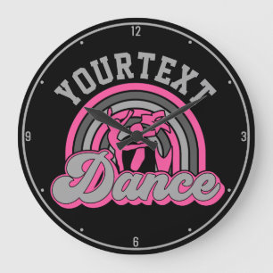 Relógio Grande Balé Dancer ADD TEXT Classic Dance Executor