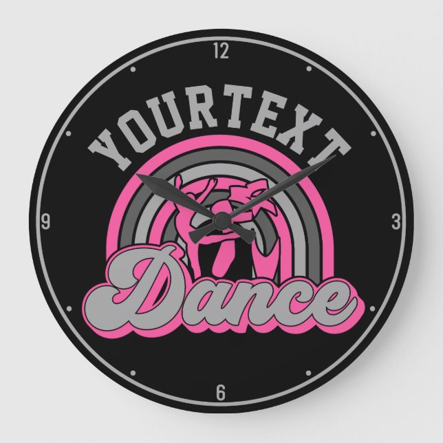Relógio Grande Balé Dancer ADD TEXT Classic Dance Executor (Frente)