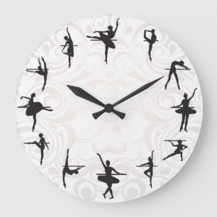 Relógio Grande Ballerina Dance Wall Clock da Escola balé