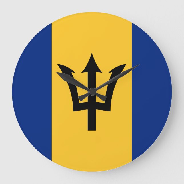 Relógio Grande Bandeira Barbados (Frente)