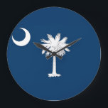 Relógio Grande Bandeira da Carolina do Sul<br><div class="desc">Bandeira da Carolina do Sul</div>
