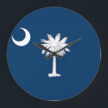 Relógio Grande Bandeira da Carolina do Sul<br><div class="desc">Bandeira da Carolina do Sul</div>