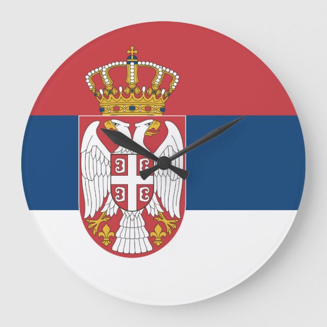 Relógio Grande Bandeira da Sérvia (Frente)