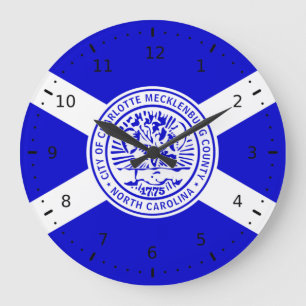 Relógio Grande Bandeira de Charlotte, Carolina do Norte