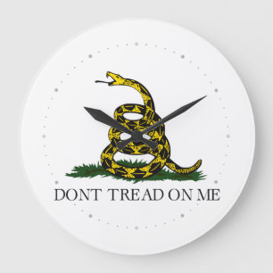 Relógio Grande Bandeira de Gadsden Não Pise em Mim Libertário Ama