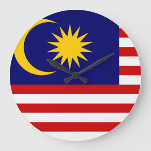 Relógio Grande Bandeira de Malaysia