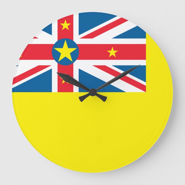 Relógio Grande Bandeira de Niue (Frente)