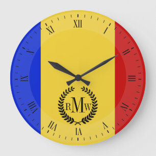 Relógio Grande Bandeira de Romania
