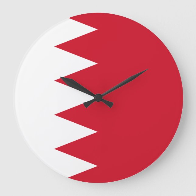 Relógio Grande Bandeira do Bahrein (Frente)