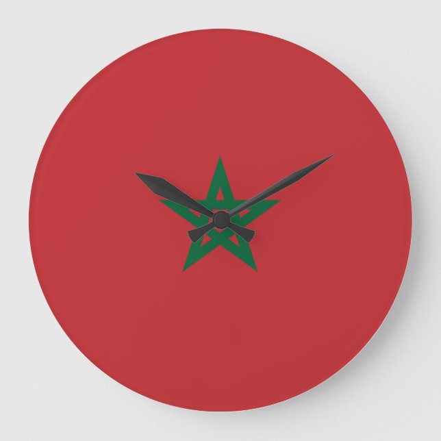 Relógio Grande Bandeira do Marrocos (Frente)