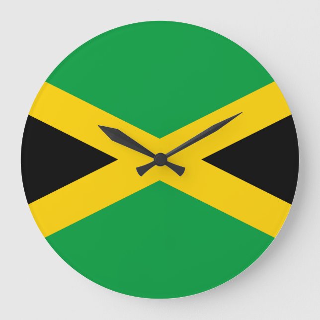 Relógio Grande Bandeira Jamaica (jamaicana) (Frente)