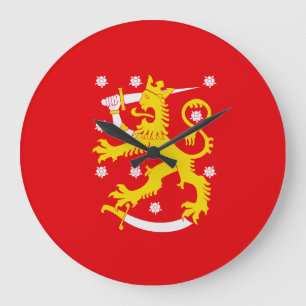 Relógio Grande Bandeira Medieval da Finlândia