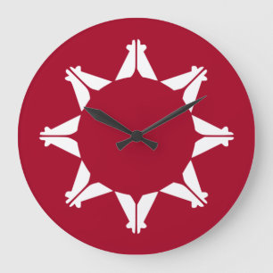 Relógio Grande Bandeira Oglala Lakota Sioux