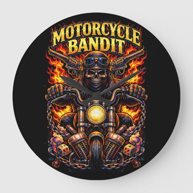 Relógio Grande Bandido de Motocicleta (Frente)