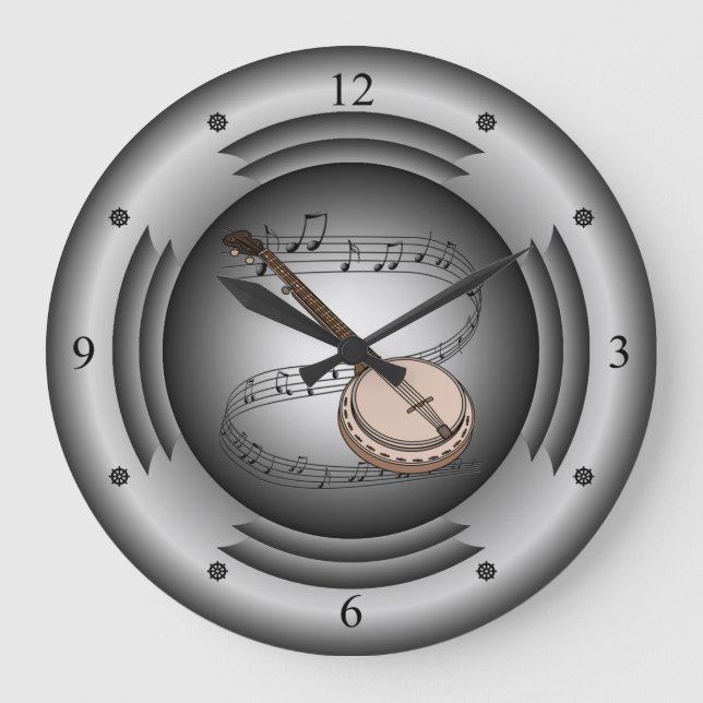 Relógio Grande Banjo ~ Deslocamento Musical ~ Auto-falante de Pra (Frente)