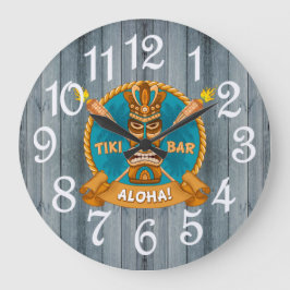 Relógio Grande Bar Tiki Aloha 
