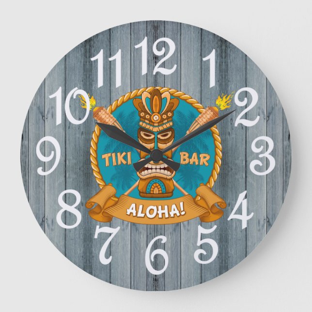 Relógio Grande Bar Tiki Aloha  (Frente)