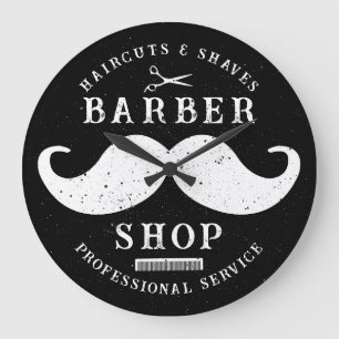 Relógio Grande Barber Mustache Compra Barbershop de Hairstylist M
