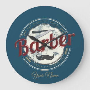 Relógio Grande Barber Vintage para Hair Stylist e Hairdresser