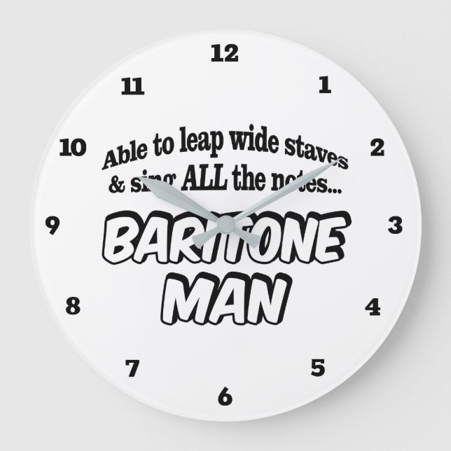 Relógio Grande Baritone Man - Super-herói da Música (Frente)