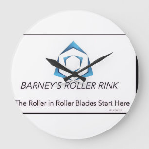 Relógio Grande Barney Roller Rink Wall Clock