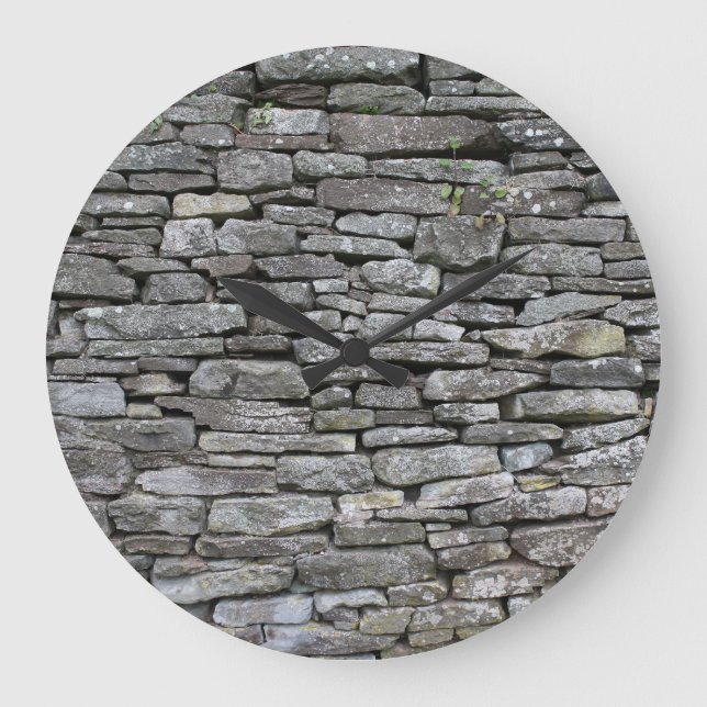 Relógio Grande Barroco Damasco: Padrão Floral de Luxo (Frente)