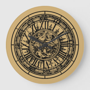 Relógio Grande Barroco Rococó cerca de 1703 Modelo de Impressão