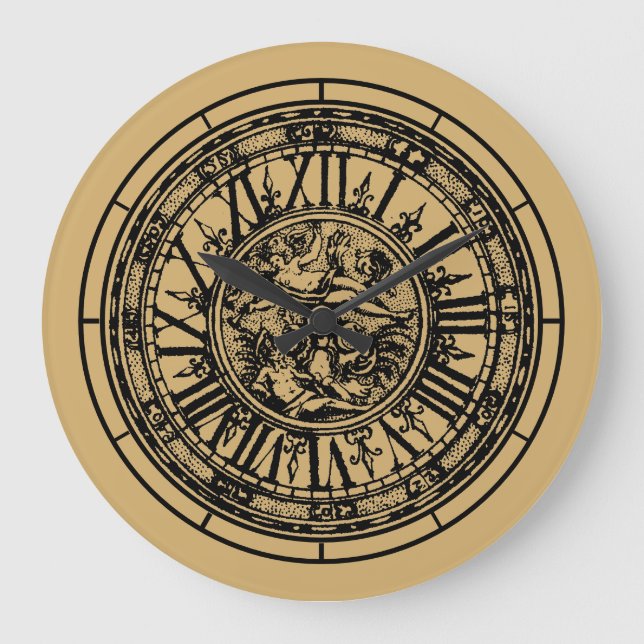 Relógio Grande Barroco Rococó cerca de 1703 Modelo de Impressão (Frente)