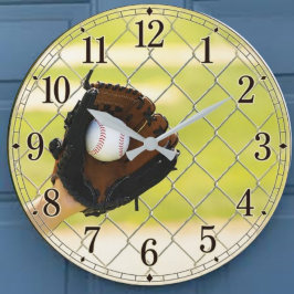 Relógio Grande Baseball Glove Vintage Catcher's Mitt Sports