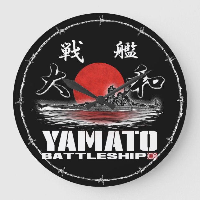 Relógio Grande Batalhão Yamato Large Clock Acryall Clock (Frente)